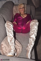 Dimonty. Pink Jump Suit & Silver Thigh Boots Free Pic 20