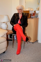 Phillipas Ladies. Dimonty In Red Thigh Boots Free Pic 1