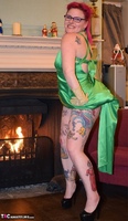Mollie Foxxx. Posh Green Dress Free Pic 2