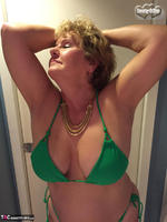 Busty Bliss. Green Bikini From A Fan Free Pic 5