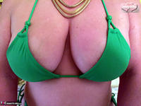 Busty Bliss. Green Bikini From A Fan Free Pic 11
