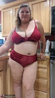 Busty Kris Ann. Red Hot In The Kitchen Free Pic 3