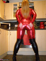 Samantha. Tight Red Catsuit Free Pic 1