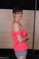 Hot Milf. Neon Red Blouse Pt1 Free Pic 10