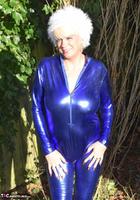 Dimonty. Electric Blue Catsuit Free Pic 5