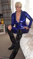 Dimonty. Electric Blue Catsuit Free Pic 12