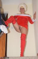 Dimonty. Red Dress No Panties Free Pic 2