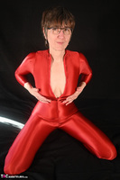 Hot Milf. Shiny Red Catuit Free Pic 11