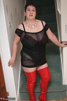 Kinky Carol. Slut Red Thigh Boots Pt1 Free Pic 10