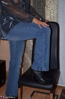 Sweet Susi. Nylon Sheer Blouse, Jeans & Boots Free Pic 3