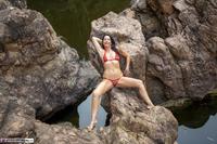 Roxeanne. Outdoors in my extreme red bikini pt2 Free Pic 7