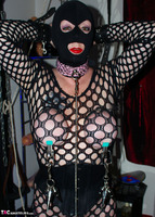 Mary Bitch. Slave In Fishnet Jumpsuit Free Pic 7
