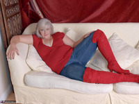 Samantha. Red Hot In Red Boots Free Pic 2
