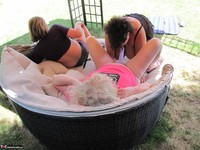 Kims Amateurs. Bareback Orgy in the garden pt3 Free Pic 1