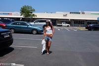 Roxeanne. Walking round town with nipples showing Free Pic 7