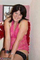 Cassandra UK. Pink Lingerie & My Big Red Dildo Free Pic 2