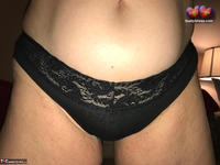 Busty Bliss. Black Satin & Lace Panties Free Pic 7
