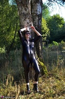 Hot Milf. Outside In My Wetlook Catsuit Free Pic 2