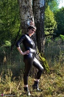 Hot Milf. Outside In My Wetlook Catsuit Free Pic 9
