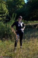 Hot Milf. Outside In My Wetlook Catsuit Pt2 Free Pic 1