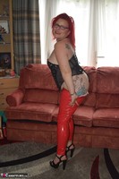 Mollie Foxxx. Tight Red Latex Trousers Free Pic 18