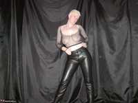 Tiffany Pearl. Skintight Leather Trousers Pt1 Free Pic 2