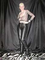 Tiffany Pearl. Skintight Leather Trousers Pt1 Free Pic 3