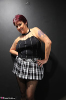 Layla Bird. Tartan Mini Skirt and Pantyhose Free Pic 2