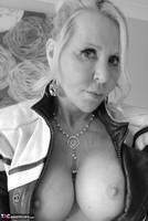 Emerald. Biker Jacket In B&W Free Pic 2