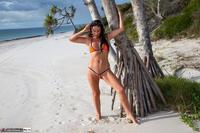 Roxeanne. Skimpy Orange Bikini Free Pic 5