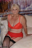 Sparkle. Hot GILF Sparkle in sexy red and black lingerie Free Pic 1