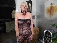 Sparkle. GILF in a crotchless body suit and mask Free Pic 19