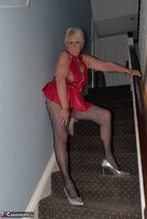 Sparkle. GILF Sparkle in a hot red leather dress Free Pic 7