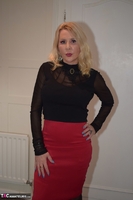 Emerald. Emerald's Red Pencil Skirt Free Pic 6