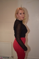 Emerald. Emerald's Red Pencil Skirt Free Pic 7