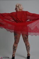 Mollie Foxxx. Red Dress & Lingerie Free Pic 2
