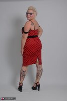 Mollie Foxxx. Red Dress & Lingerie Free Pic 6