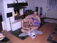 Tiffany Pearl. Fireside Lesbo Fun Pt1 Free Pic 1