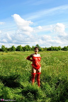 Hot Milf. All In Red Outdoors Free Pic 1
