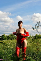 Hot Milf. All In Red Outdoors Free Pic 10