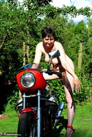 Hot Milf. Naked On The MotoGuzzi Free Pic 6