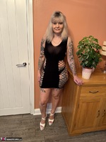 Inked MILF. Little Black Dress and Heels Free Pic 1