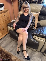 Inked MILF. Peeling off this sexy little black dress Free Pic 3