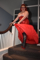 Mollie Foxxx. Flashing In A Posh Red Dress Free Pic 6