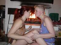Tiffany Pearl. Romantic Fireplace Lesbo Fun Pt1 Free Pic 9