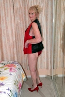 Sparkle. Granny Sparkle Shows Off Her Fantastic Body In Waist Coat and Panties Free Pic 3