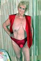 Sparkle. Granny Sparkle Shows Off Her Fantastic Body In Waist Coat and Panties Free Pic 9