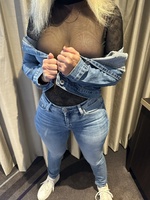 Inked MILF. Denim Jeans and See Through Top Free Pic 5