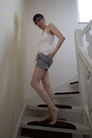 Hot Milf. Hot Pants On The Stairs Free Pic 3