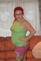 Mollie Foxxx. Green Dress Red Knickers Free Pic 9